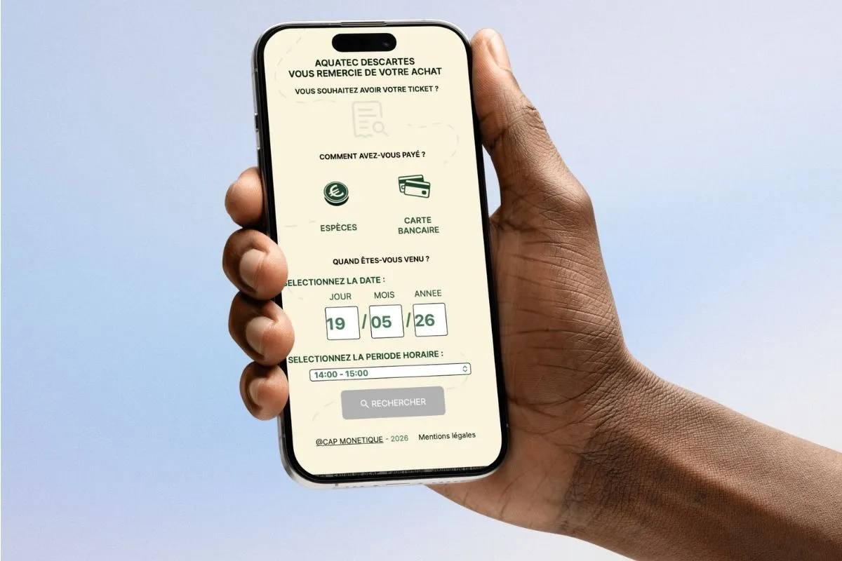 ticket dématérialisé pour les bornes de paiement